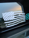 Distressed American Flag Waterproof Decal