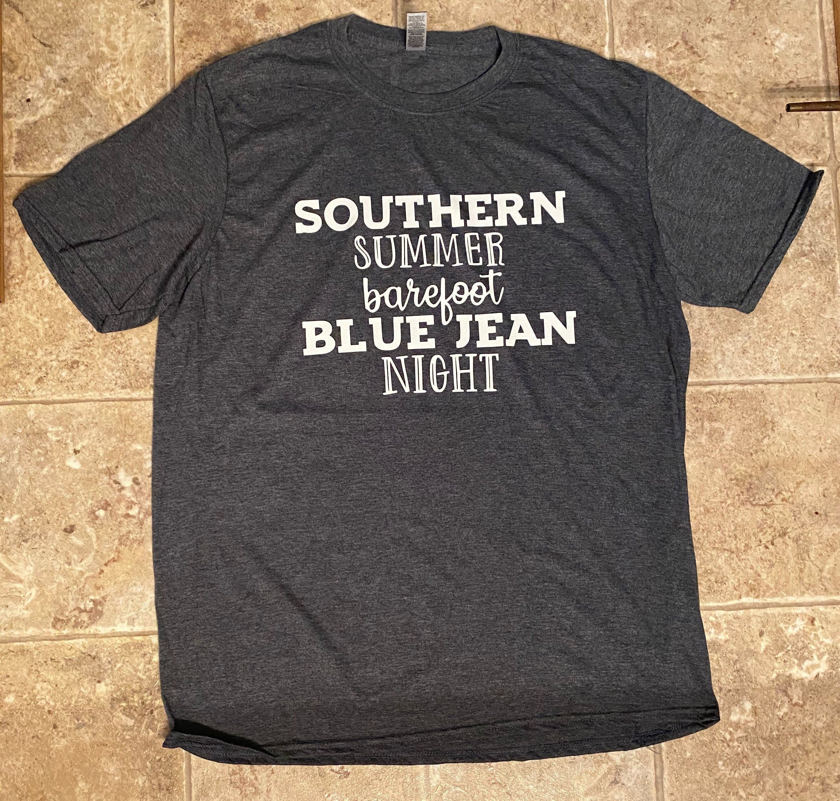 Southern Summer barefoot blue jean night