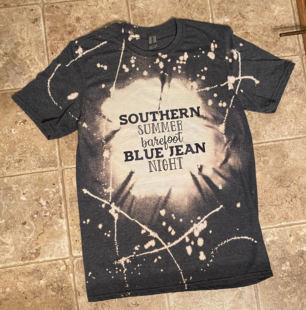 Southern Summer barefoot blue jean night