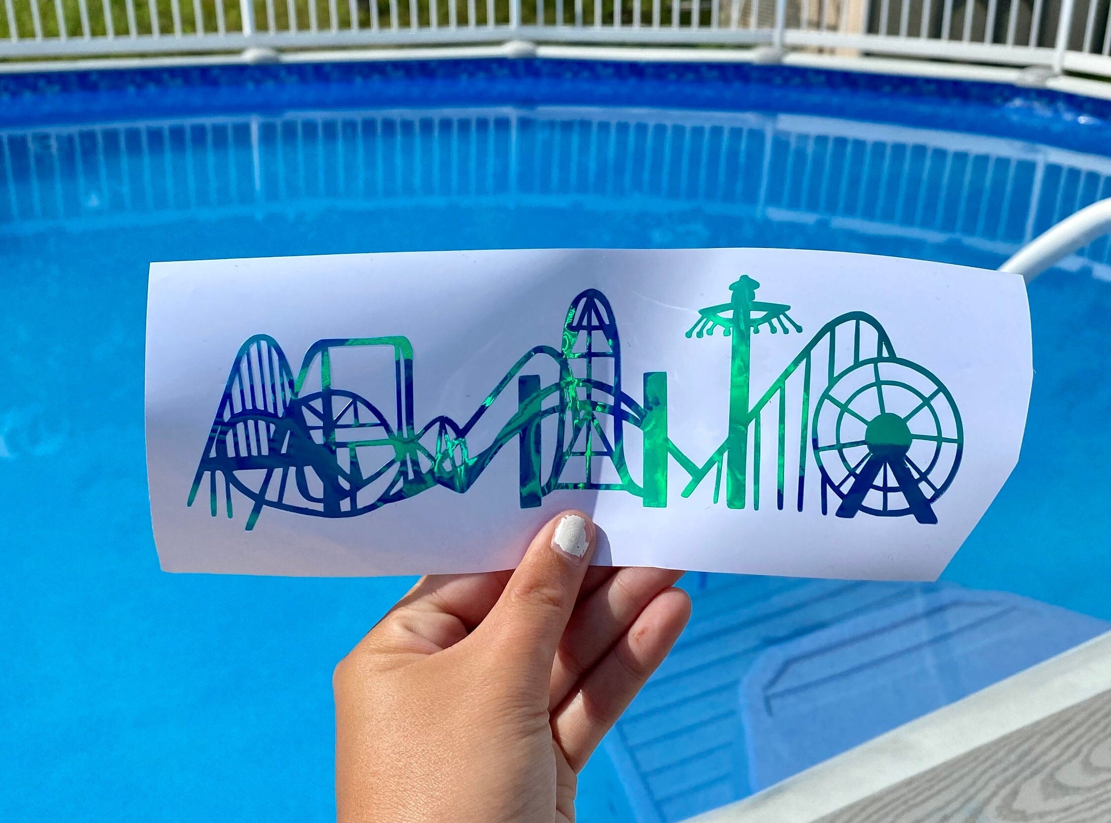 Cedar Point Skyline Roller Coaster Waterproof Decal