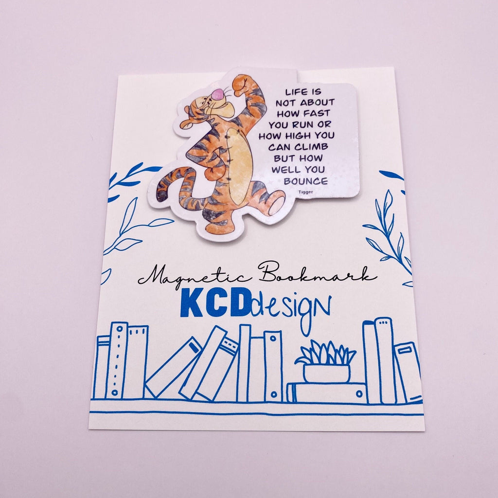 Winnie the Pooh, Tigger, Eeyore, Roo, and Piglet Quote Bookmarks, Magnetic Bookmark, Planner Reading Accessory, Cute Bookmark, Cute gift