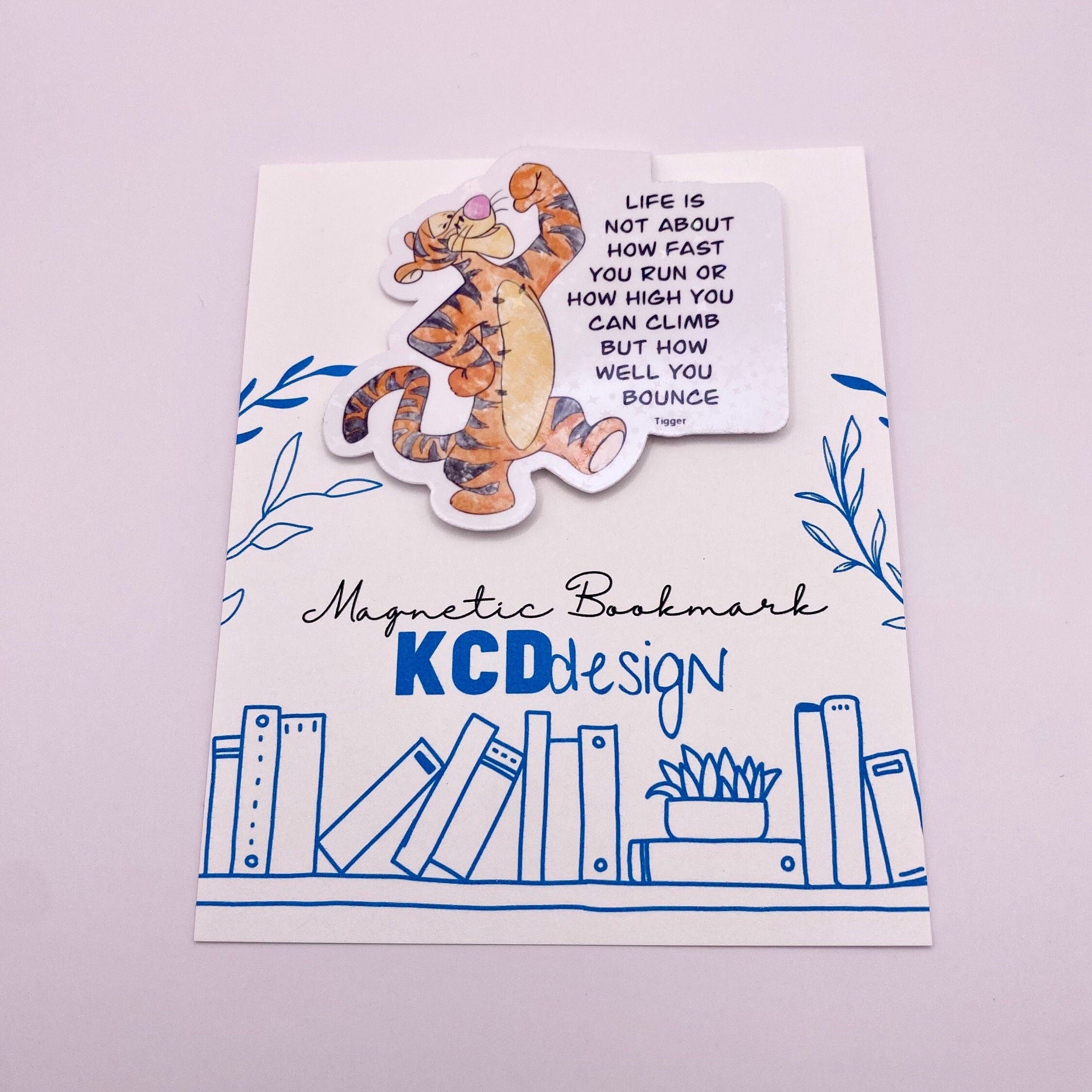 Winnie the Pooh, Tigger, Eeyore, Roo, and Piglet Quote Bookmarks, Magnetic Bookmark, Planner Reading Accessory, Cute Bookmark, Cute gift