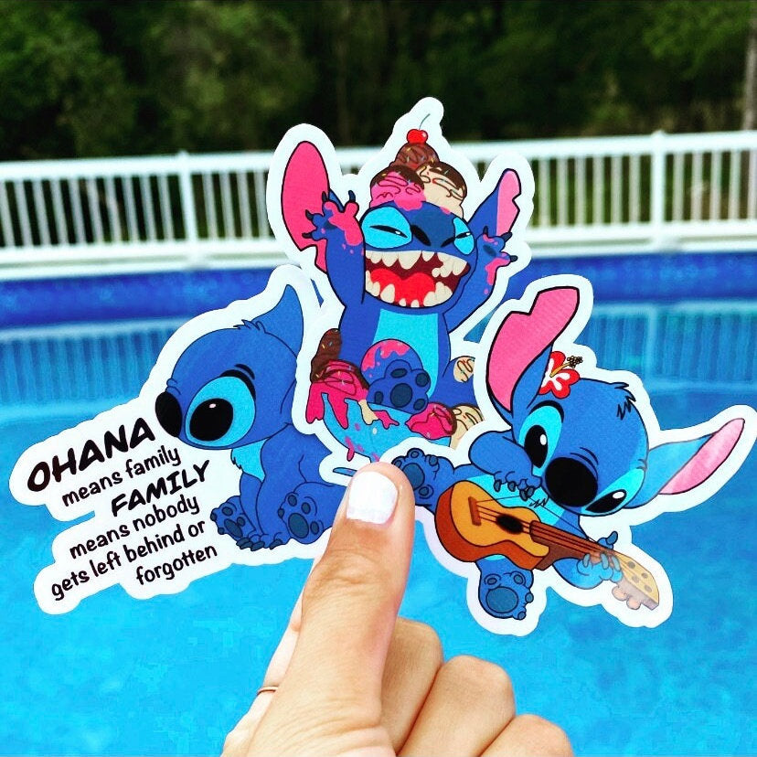 Stitch Quote Stickers For Laptop, Bottle, Hydroflask, Phone, Hard Hat, Toolbox