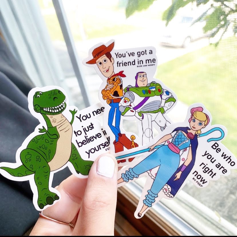 Toy Story Character Quote Stickers, Laptop, Hydroflask