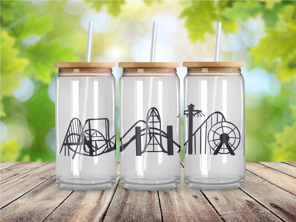 Cedar Point Decal 16oz Glass Cups