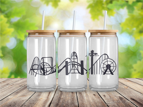 Cedar Point Decal 16oz Glass Cups