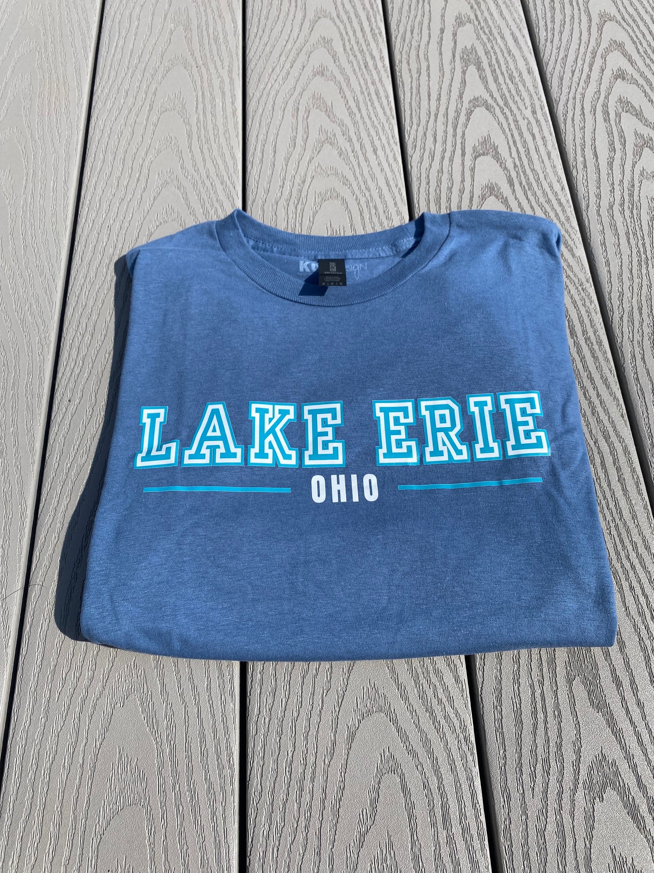 Lake Erie Ohio indigo blue Tshirt