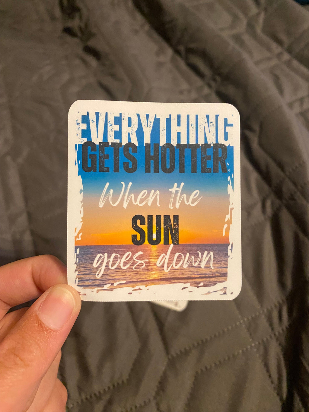 When the sun goes down Country Song Stickers, Sticker For Laptop, Bottle, Hydroflask, Phone, Hard Hat, Toolbox
