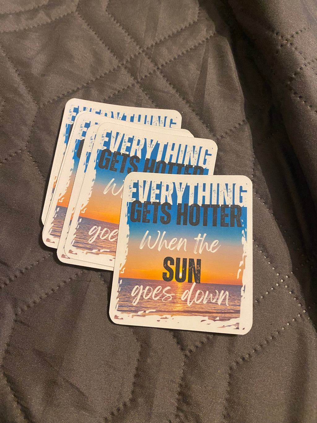 When the sun goes down Country Song Stickers, Sticker For Laptop, Bottle, Hydroflask, Phone, Hard Hat, Toolbox