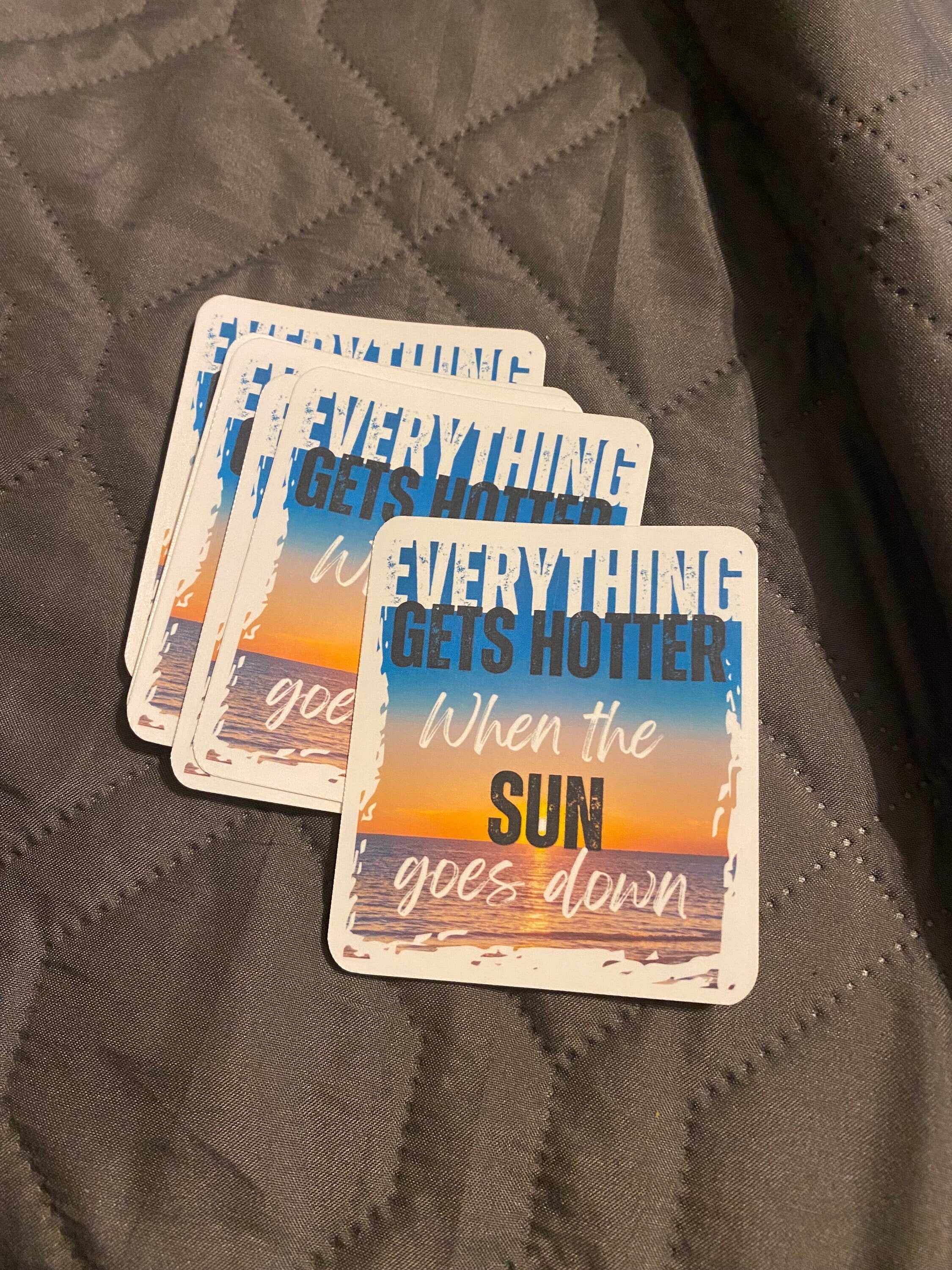 When the sun goes down Country Song Stickers, Sticker For Laptop, Bottle, Hydroflask, Phone, Hard Hat, Toolbox