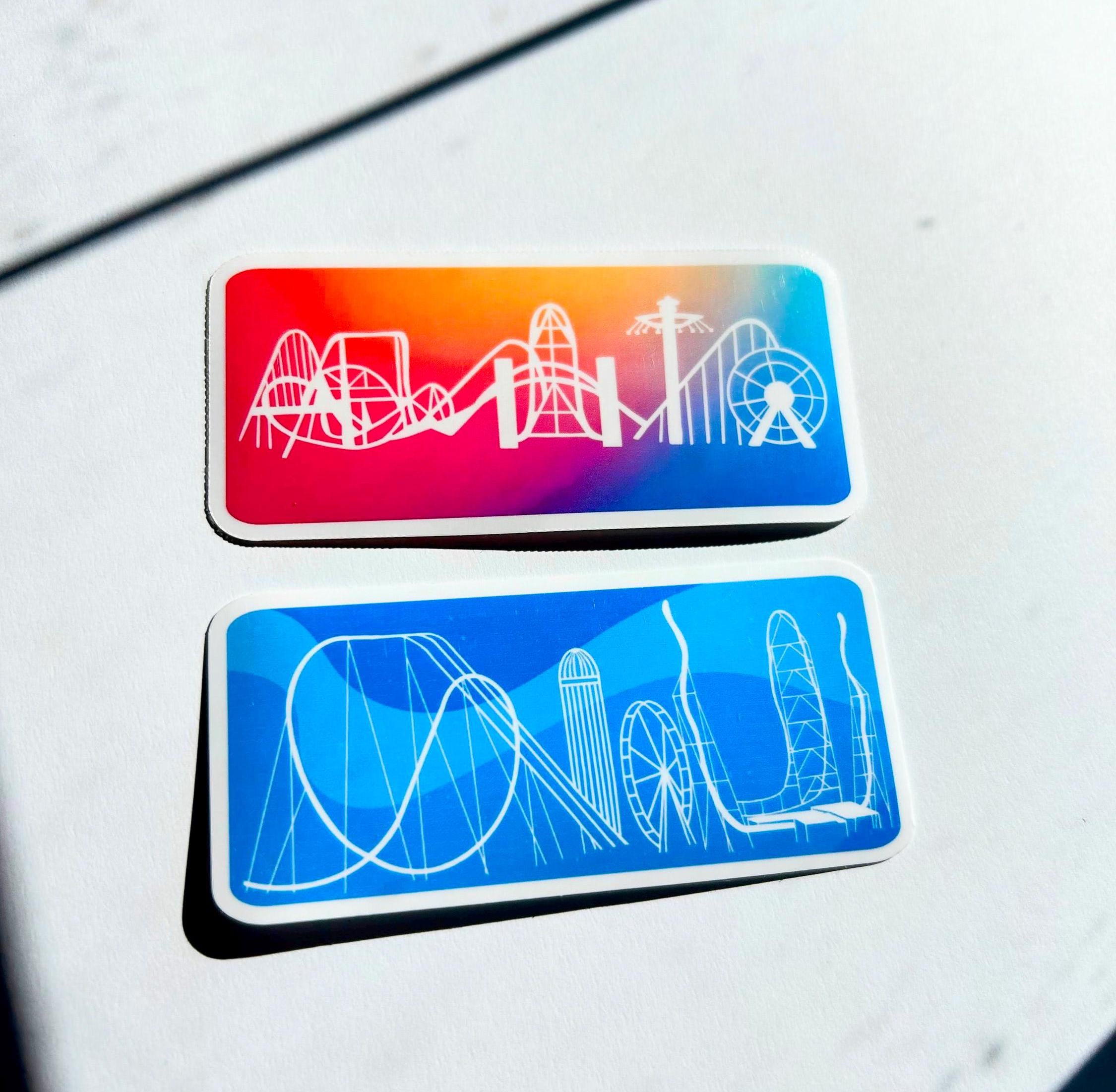 Cedar Point Skyline Sticker For Laptop, Bottle, Hydroflask, Phone, Hard Hat, Toolbox