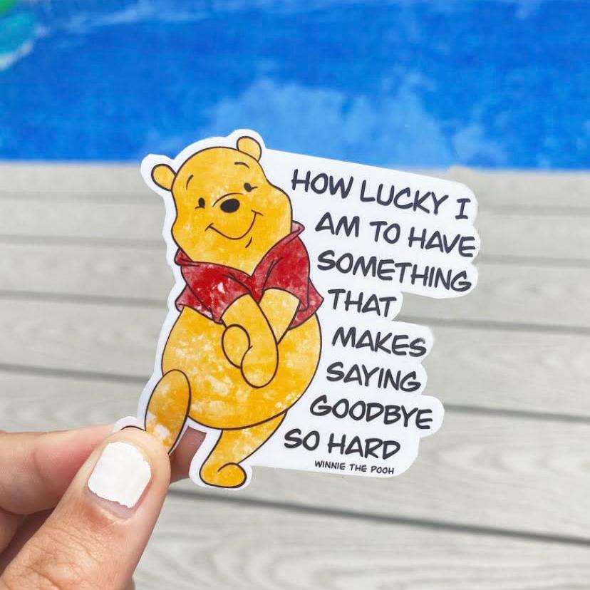 Winnie the Pooh, Tigger, Eeyore, Piglet and Roo Quote Stickers For Laptop, Bottle, Hydroflask, Phone, Hard Hat, Toolbox