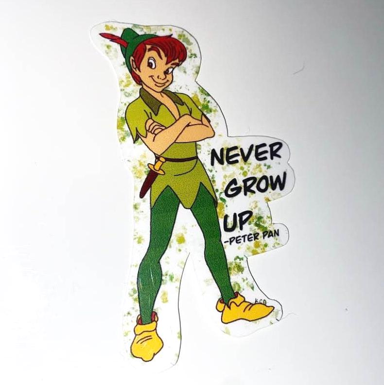 Tinkerbell and PeterPan Quote Stickers For Laptop, Bottle, Hydroflask, Phone, Hard Hat, Toolbox