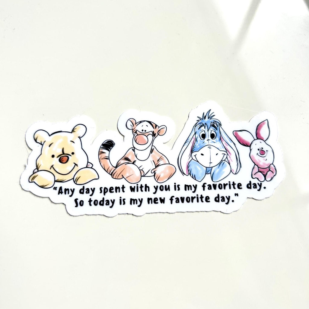 Winnie the Pooh, Tigger, Eeyore, Piglet Quote Stickers For Laptop, Bottle, Hydroflask, Phone, Hard Hat, Toolbox