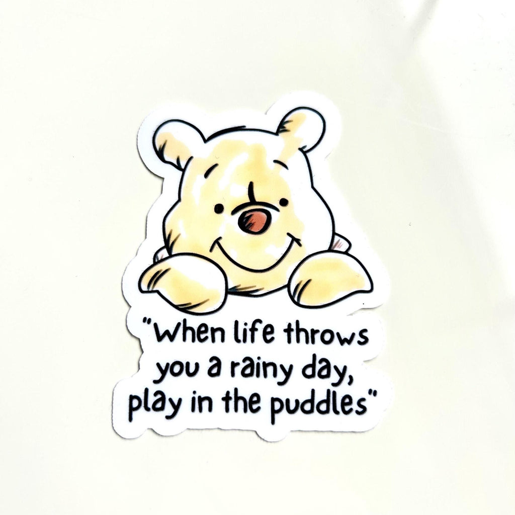 Winnie the Pooh, Tigger, Eeyore, Piglet Quote Stickers For Laptop, Bottle, Hydroflask, Phone, Hard Hat, Toolbox