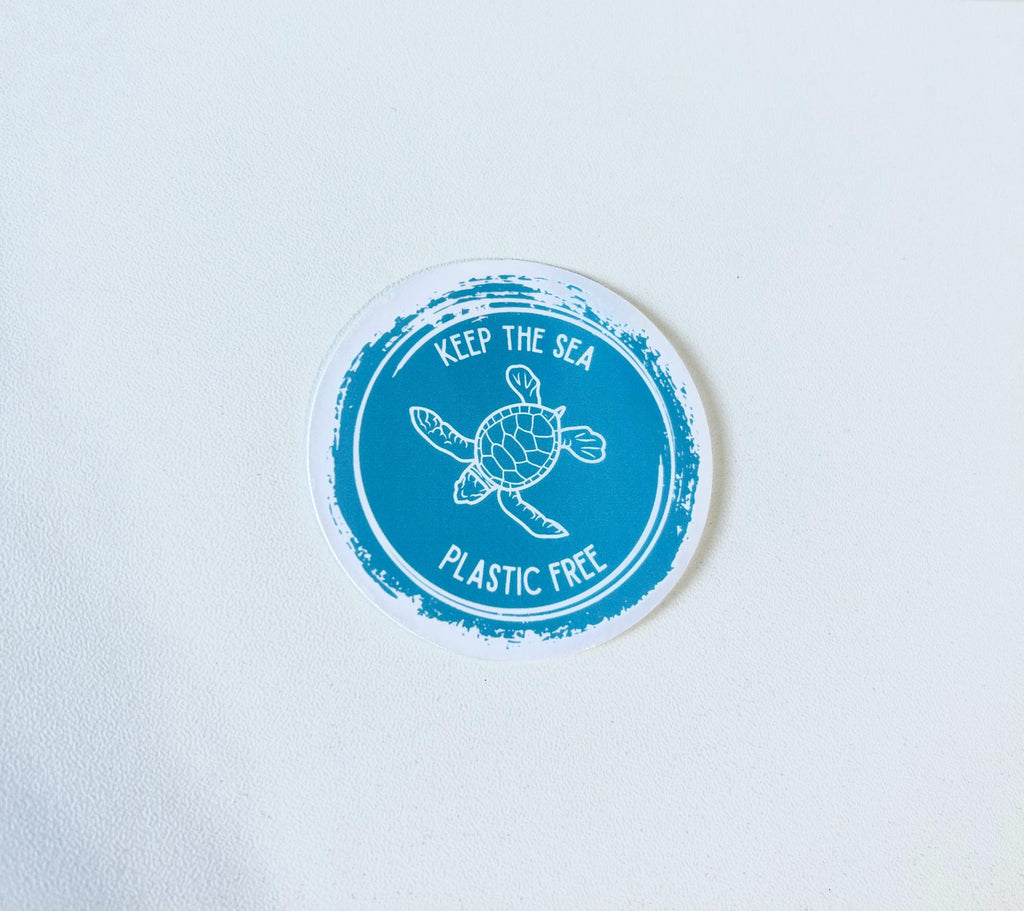 Keep the Sea Plastic Free Stickers For Laptop, Bottle, Hydroflask, Phone, Hard Hat, Toolbox