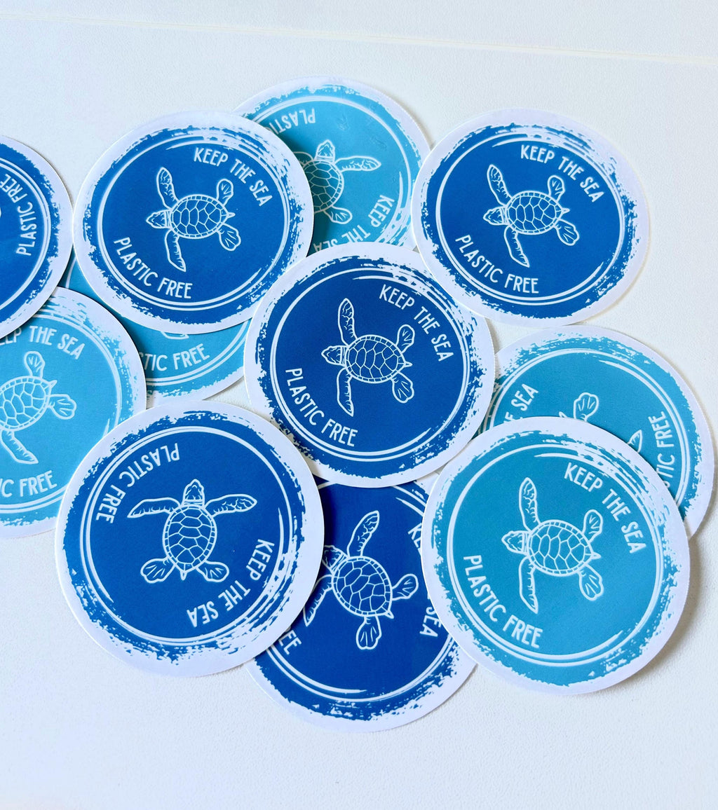 Keep the Sea Plastic Free Stickers For Laptop, Bottle, Hydroflask, Phone, Hard Hat, Toolbox