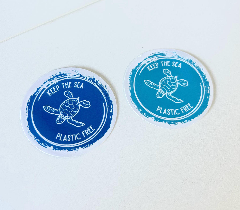 Keep the Sea Plastic Free Stickers For Laptop, Bottle, Hydroflask, Phone, Hard Hat, Toolbox