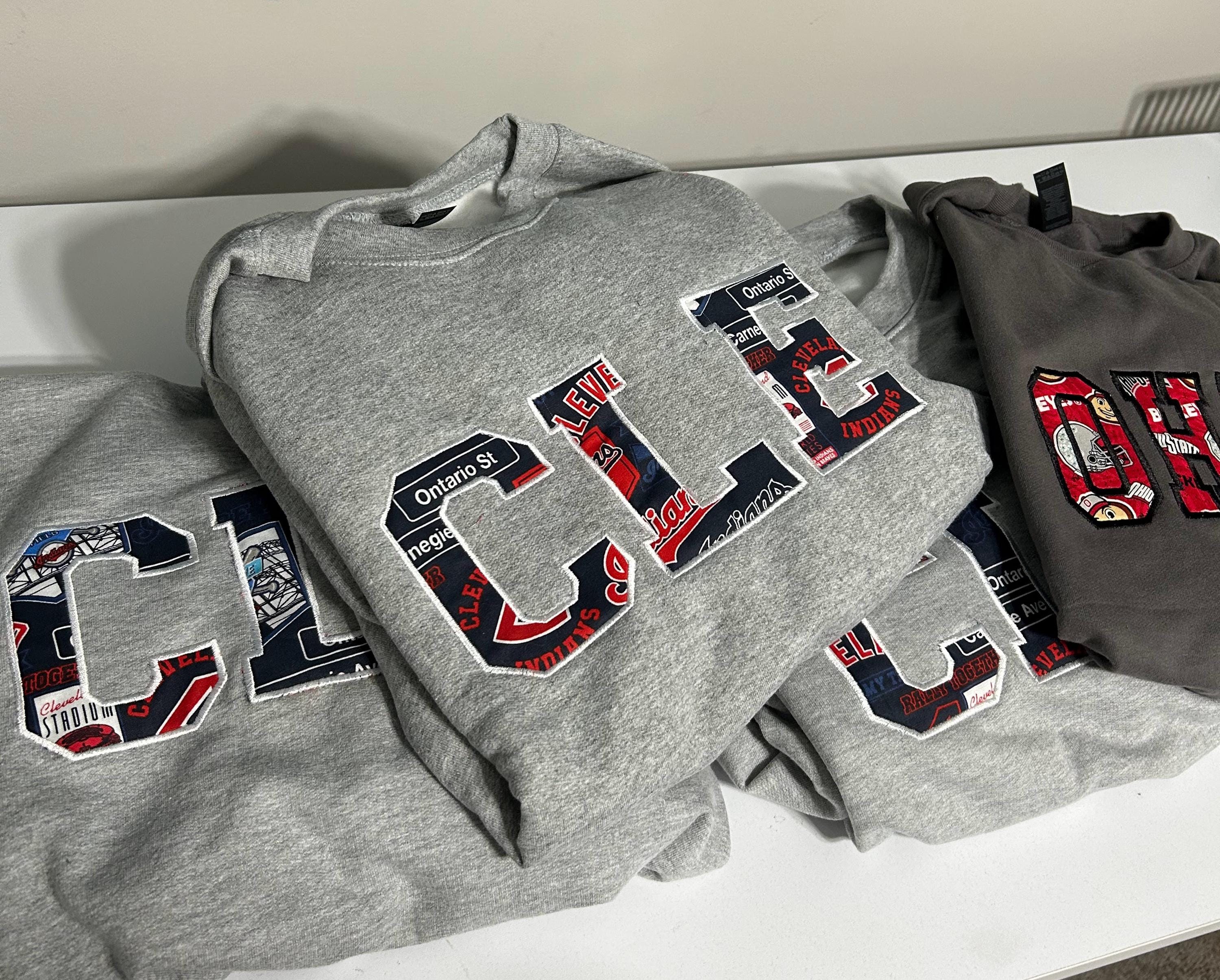 Cleveland Ohio Basketball Embroidery Crewneck