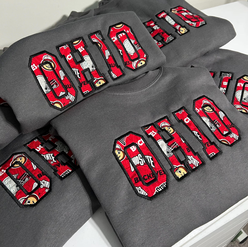 Ohio Football Embroidery Crewneck