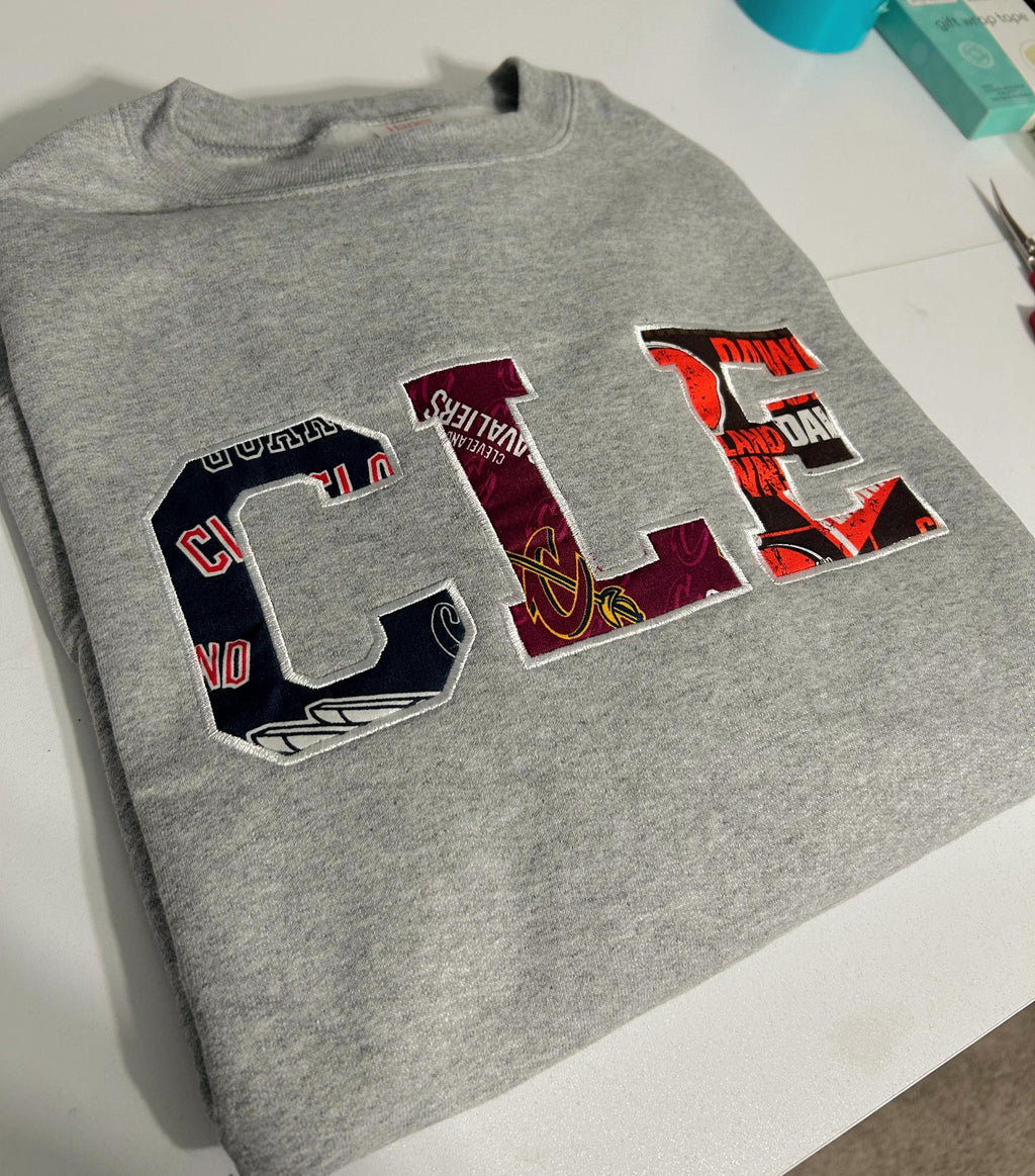 Cleveland Ohio Sports Embroidery Crewneck