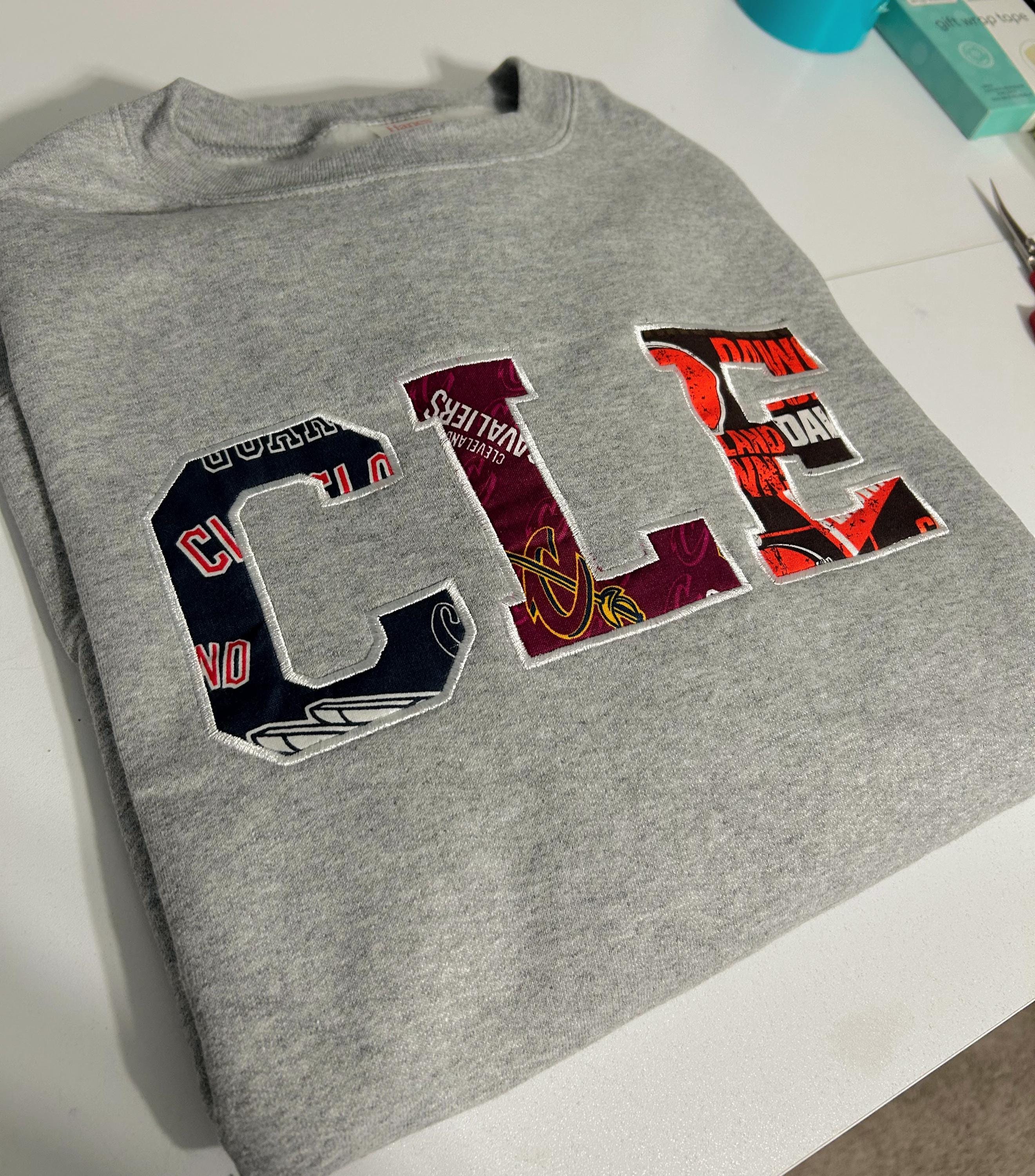 Cleveland Ohio Sports Embroidery Crewneck