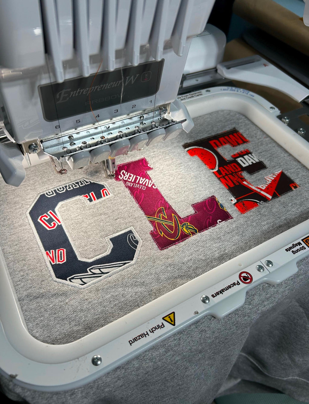 Cleveland Ohio Sports Embroidery Crewneck
