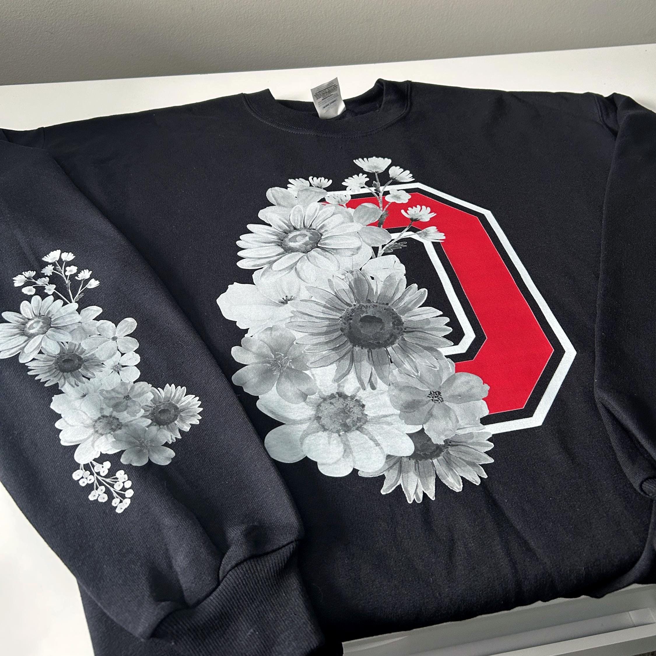 Ohio Football Floweral Design Crewneck